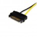 StarTech.com 6in SATA Power to 8 Pin PCI Express Video Card Power Cable Adapter - SATA to 8 pin PCIe power - Cabo de alimentação - SATA de alimentação (M) para alimentação PCIe 8 pinos (M) - 15 cm