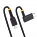 StarTech.com 6in (15cm) USB C Charging Cable Right Angle, 60W PD 3A, Heavy Duty Fast Charge USB-C Cable, USB 2.0 Type-C, Durable and Rugged Aramid Fiber, S20/iPad/Pixel - High Quality USB Charging Cord (R2CCR-15C-USB-CABLE) - Cabo USB - 24 pin USB-C