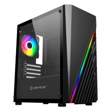 UNYKAch - Caixa mATX Gaming  Mini GLAYZE Black