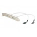 StarTech.com 2 Port USB A Female Low Profile Slot Plate Adapter - USBPLATELP
