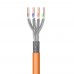 EWENT - Bobine de Instalação Cat 7 S/FTP AWG23/1 CU 30mt. CPR Eca Class SOLID, Jacket: LSZH Laranja