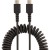 StarTech.com 20in (50cm) USB C Charging Cable, Coiled Heavy Duty Fast Charge & Sync USB-C Cable, High Quality USB 2.0 Type-C Cable, Rugged Aramid Fiber, TPE, 3A, S20, iPad, Pixel - Durable Male to Male USB, Black - Cabo USB - 24 pin USB-C (M) para 24 sem_imagem