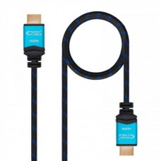 Cabo Nanocable HDMI 2.0: 4K@60Hz, 18Gbps, 0.5m, Preto