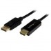 StarTech.com 6.5 ft / 2m DisplayPort to HDMI converter cable - 4K (DP2HDMM2MB) - Cabo adaptador - DisplayPort macho para HDMI macho - 2 m - preto - suporte de 4K - para P/N: DK30CH2DEP, DK30CH2DEPUE, DK30CH2DPPD, DK30CH2DPPDU, DK30CHDDPPD, DK30CHDPPD