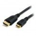 StarTech.com 2m High Speed HDMI Cable with Ethernet HDMI to HDMI Mini - Cabo HDMI com Ethernet - HDMI macho para 19 pin mini HDMI Type C macho - 2 m - blindado - preto StarTech.com 2m High Speed HDMI Cable with Ethernet HDMI to HDMI Mini - Cabo HDMI com Ethernet - HDMI macho para 19 pin mini HDMI Type C macho - 2 m - blindado - preto