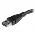 StarTech.com 6in Short USB 3.0 Extension Adapter Cable (USB-A Male to USB-A Female) - USB 3.1 Gen 1 (5Gbps) Port Saver Cable - Black (USB3EXT6INBK) - Cabo de extensão USB - USB Tipo A (F) para USB Tipo A (M) - USB 3.0 - 15.2 cm - moldado - preto - pa