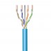 EWENT - Bobine de Instalação Cat 6A U/UTP AWG23/1 CU 50mt. CPR Eca Class SOLID, Jacket: LSZH azul