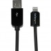 StarTech.com 1m (3ft) Black Apple 8-pin Lightning Connector to USB Cable for iPhone / iPod / iPad - Charge and Sync Cable - 1 meter (USBLT1MB) - Cabo Lightning - Lightning macho para USB macho - 1 m - proteção dupla - preto - para P/N: ST7C51224, ST7