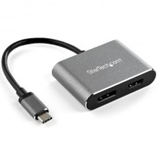StarTech.com USB C Multiport Video Adapter, 4K 60Hz USB-C to HDMI 2.0 or DisplayPort 1.2 Monitor Adapter, USB Type-C 2-in-1 Display Converter HDMI/DP HBR2 HDR, Thunderbolt 3 Compatible - USB-C 2 in 1 Adapter (CDP2DPHD) - Adaptador de vídeo - 24 pin U