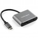 StarTech.com USB C Multiport Video Adapter, 4K 60Hz USB-C to HDMI 2.0 or DisplayPort 1.2 Monitor Adapter, USB Type-C 2-in-1 Display Converter HDMI/DP HBR2 HDR, Thunderbolt 3 Compatible - USB-C 2 in 1 Adapter (CDP2DPHD) - Adaptador de vídeo - 24 pin U