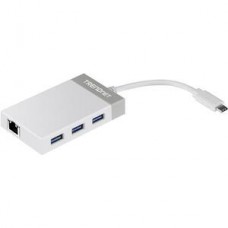 Hub Combo USB/Ethernet Trendnet TUC-ETGH3 - USB Tipo C - 3 Portas USB 3.0 - Gigabit Ethernet Hub Combo USB/Ethernet Trendnet TUC-ETGH3 - USB Tipo C - 3 Portas USB 3.0 - Gigabit Ethernet
