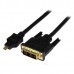 StarTech.com 1m Micro HDMI to DVI-D Cable - M/M - Video cable - HDMI / DVI - DVI-D (M) to micro HDMI (M) - 3.3 ft - shielded - black - HDDDVIMM1M - Cabo adaptador - DVI-D macho para 19 pin micro HDMI Type D macho - 1 m - blindado - preto