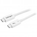 Cabo Startech Thunderbolt TBLT34MM50CW, USB-C para USB-C, 0,5m, Branco