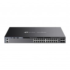 OMADA by TP-LINK - Omada 24-PortGigabit Stackable L3 Managed PoE+ Switch with 4 10GE SFP+ Slots