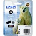Epson Tinteiro Preto Foto Série 26 Urso Polar Tinta Claria Premium (c/alarme RF+AM) Epson Tinteiro Preto Foto Série 26 Urso Polar Tinta Claria Premium (c/alarme RF+AM)