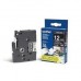 Brother Fita Laminada de 12 mm - Preto / Branco, para P-Touch Brother Fita Laminada de 12 mm - Preto / Branco, para P-Touch