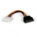 StarTech.com 6in SATA to LP4 Power Cable Adapter - F/M - Power adapter - SATA power (M) to 4 pin internal power (F) - 5.9 in - black - LP4SATAFM6IN - Adaptador de alimentação - SATA de alimentação (M) para 4 PIN potência interna (F) - 15 cm - preto -