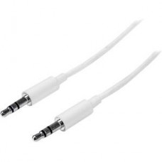Cabo de Áudio Estéreo StarTech.com MU2MMMSWH (2m, Mini Jack 3,5mm, Branco) Cabo de Áudio Estéreo StarTech.com MU2MMMSWH (2m, Mini Jack 3,5mm, Branco)