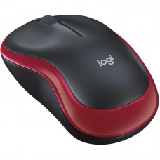 Rato Logitech M185, Vermelho, Sem fios, Óptico, 1000 DPI, 3 Botões