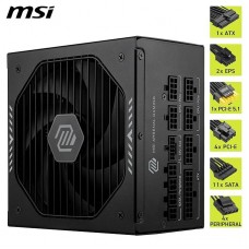 Fonte de Alimentação MSI MAG A1000GLS PCIE5: 1000W, 80 PLUS Gold, Modular