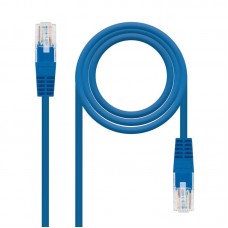 Cabo Rede Nanocable Cat.6 UTP RJ45: 1m, Azul