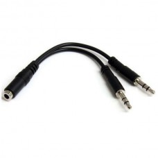 Adaptador Divisor de Auscultadores StarTech.com MUYHSFMM - 4 pinos para 2 x 3 pinos