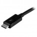 StarTech.com 1m (3.3ft) Thunderbolt 3 Cable, 20Gbps, 100W PD, 4K Video, Thunderbolt-Certified, Compatible w/ TB4/USB 3.2/DisplayPort - Cabo Thunderbolt - 24 pin USB-C (M) para 24 pin USB-C (M) - Thunderbolt 3 / USB / DisplayPort - 1 m - preto - para