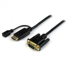 StarTech.com HDMI to VGA Cable - 10 ft / 3m - 1080p - 1920 x 1200 - Active HDMI Cable - Monitor Cable - Computer Cable (HD2VGAMM10) - Cabo adaptador - HDMI, Micro-USB Tipo B (apenas alimentação) para HD-15 (VGA) macho - 3 m - preto - ativo, suporte 1 StarTech.com HDMI to VGA Cable - 10 ft / 3m - 1080p - 1920 x 1200 - Active HDMI Cable - Monitor Cable - Computer Cable (HD2VGAMM10) - Cabo adaptador - HDMI, Micro-USB Tipo B (apenas alimentação) para HD-15 (VGA) macho - 3 m - preto - ativo, suporte 1